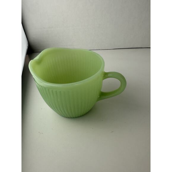 Fire King Jadite Jadeite Jade-ite Jane Ray Cream And Sugar Set VTG Decor - Picture 8 of 13